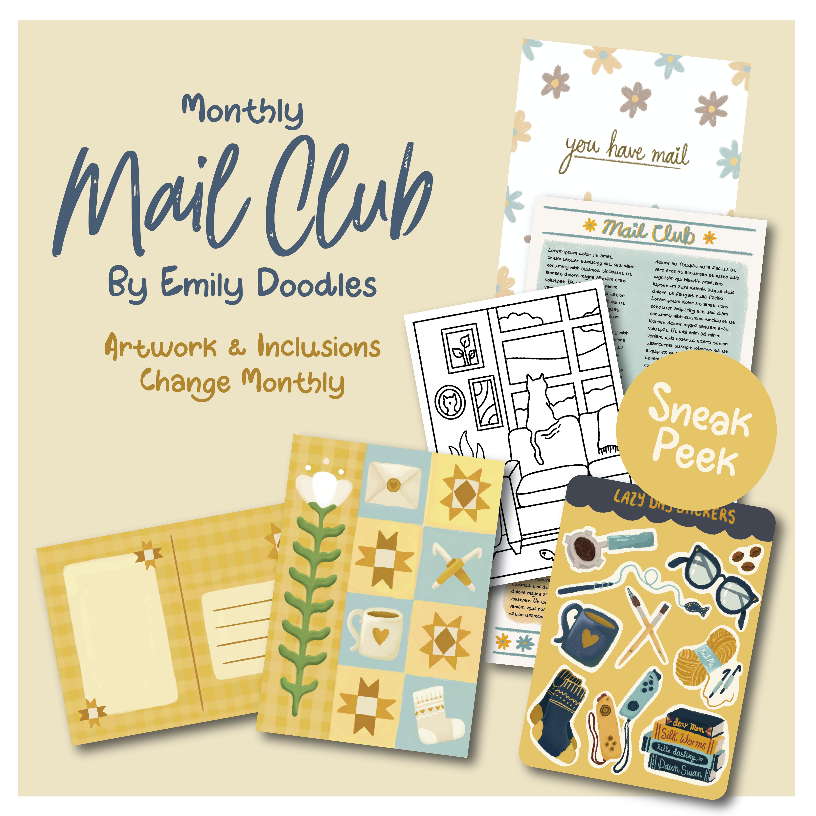 Monthly Snail Mail Club (US & International)